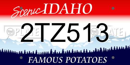 2TZ513 Idaho License Plate