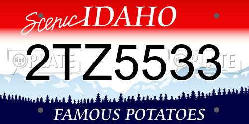 2TZ5533 Idaho License Plate