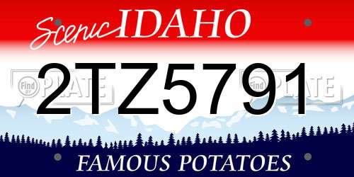 2TZ5791 Idaho License Plate
