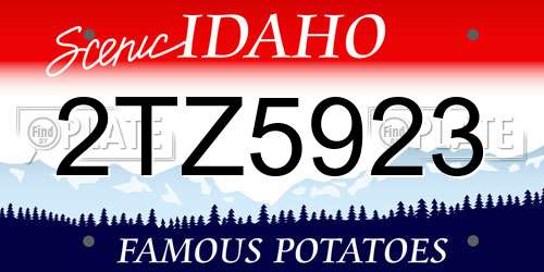2TZ5923 Idaho License Plate