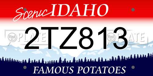 2TZ813 Idaho License Plate