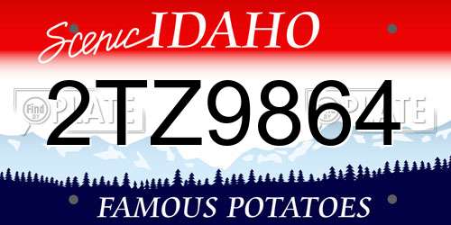 2TZ9864 Idaho License Plate
