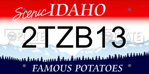 2TZB13 Idaho License Plate