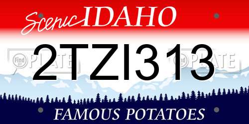2TZI313 Idaho License Plate