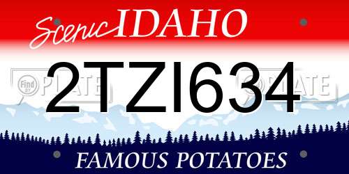 2TZI634 Idaho License Plate