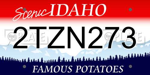 2TZN273 Idaho License Plate
