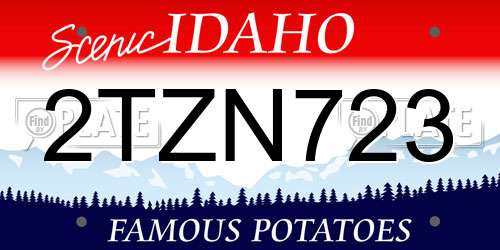 2TZN723 Idaho License Plate