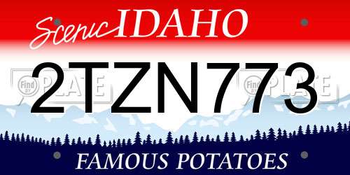 2TZN773 Idaho License Plate