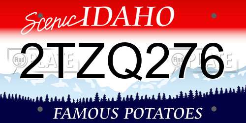 2TZQ276 Idaho License Plate