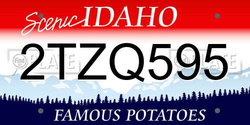 2TZQ595 Idaho License Plate