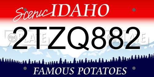 2TZQ882 Idaho License Plate