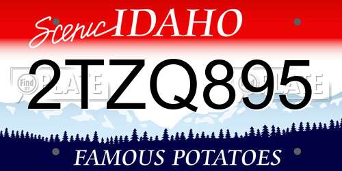 2TZQ895 Idaho License Plate