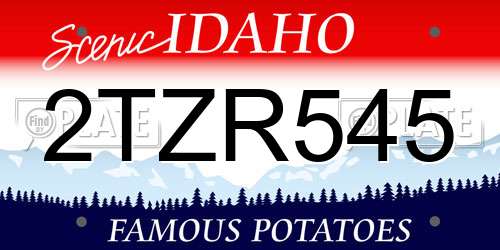 2TZR545 Idaho License Plate