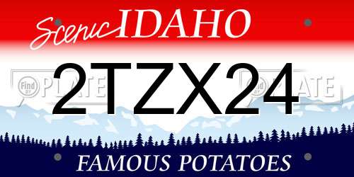 2TZX24 Idaho License Plate