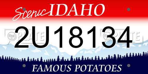 2U18134 Idaho License Plate