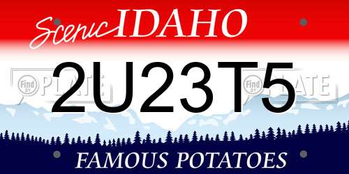 2U23T5 Idaho License Plate