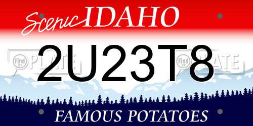 2U23T8 Idaho License Plate