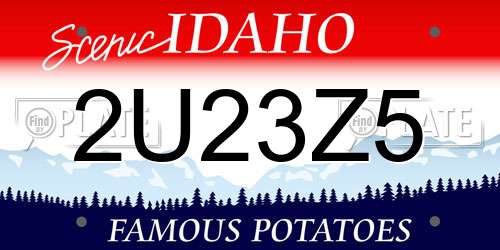 2U23Z5 Idaho License Plate