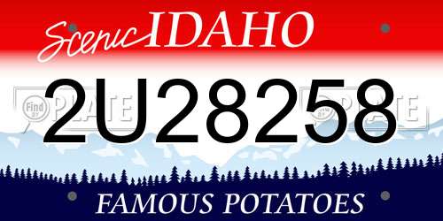 2U28258 Idaho License Plate