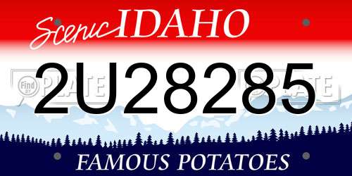 2U28285 Idaho License Plate