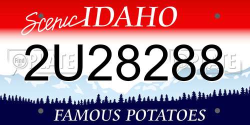 2U28288 Idaho License Plate