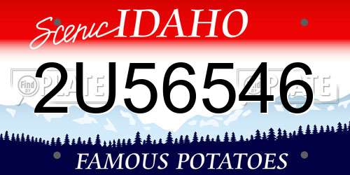 2U56546 Idaho License Plate