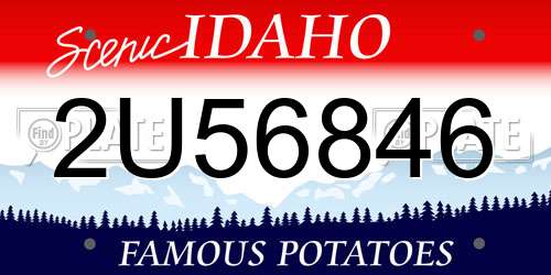 2U56846 Idaho License Plate
