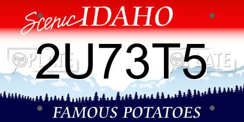 2U73T5 Idaho License Plate