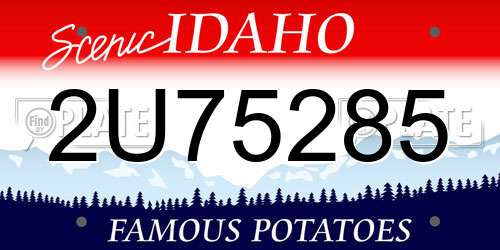 2U75285 Idaho License Plate