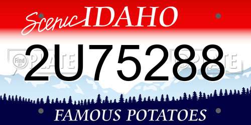 2U75288 Idaho License Plate