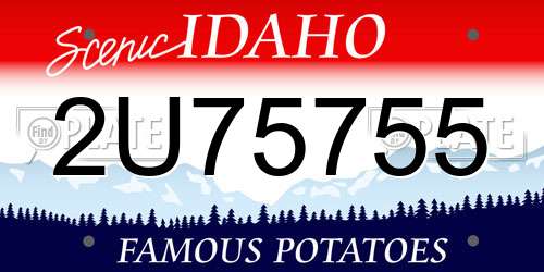 2U75755 Idaho License Plate