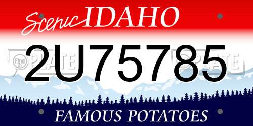 2U75785 Idaho License Plate