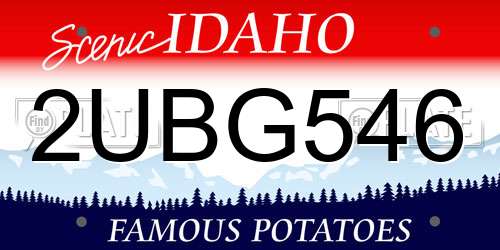 2UBG546 Idaho License Plate