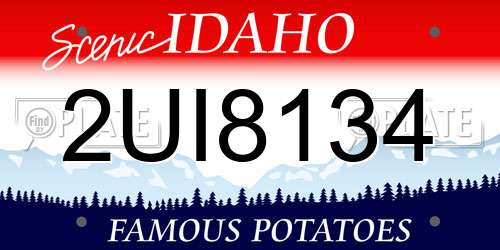 2UI8134 Idaho License Plate