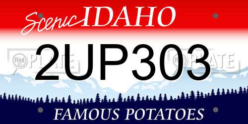 2UP303 Idaho License Plate