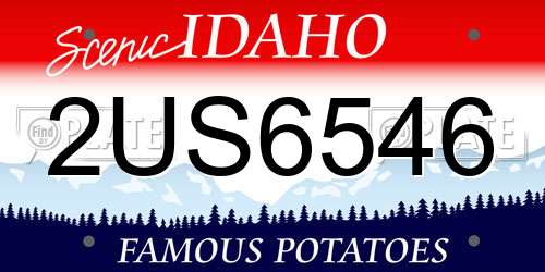 2US6546 Idaho License Plate