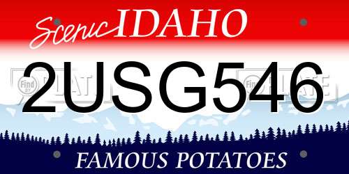2USG546 Idaho License Plate