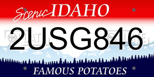 2USG846 Idaho License Plate