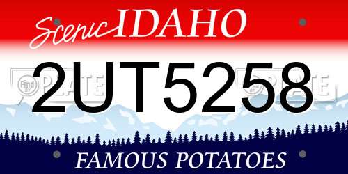 2UT5258 Idaho License Plate
