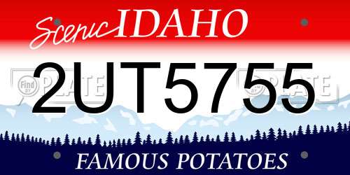 2UT5755 Idaho License Plate