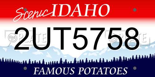 2UT5758 Idaho License Plate