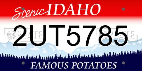 2UT5785 Idaho License Plate