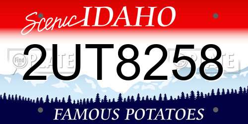 2UT8258 Idaho License Plate