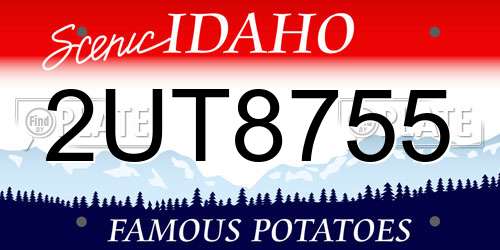 2UT8755 Idaho License Plate
