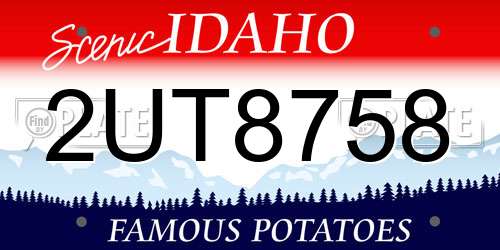 2UT8758 Idaho License Plate