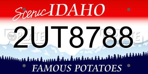 2UT8788 Idaho License Plate