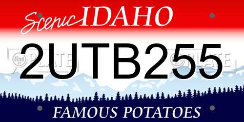 2UTB255 Idaho License Plate