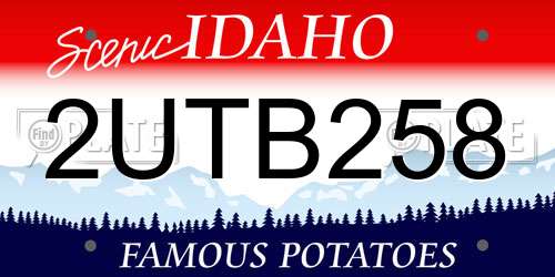 2UTB258 Idaho License Plate