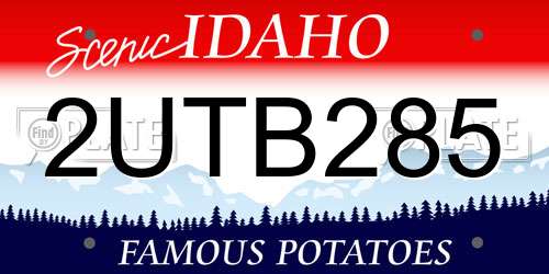 2UTB285 Idaho License Plate