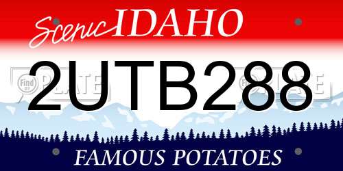 2UTB288 Idaho License Plate